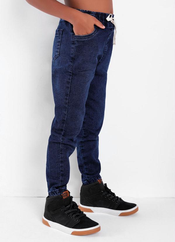 Queima Estoque - Calça Infantil Azul com Cadarço 5
