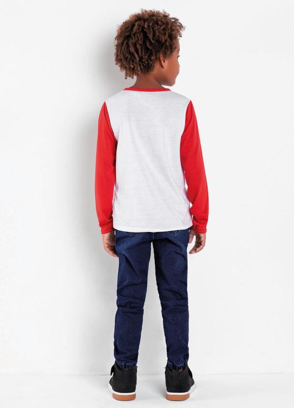 Queima Estoque - Calça Infantil Azul com Cadarço 9