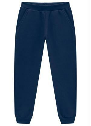 Brandili - Calça Jogger Infantil Menino com Cor Lisa Azul - BRANDILI