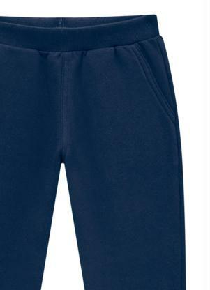 Brandili - Calça Jogger Infantil Menino com Cor Lisa Azul - BRANDILI