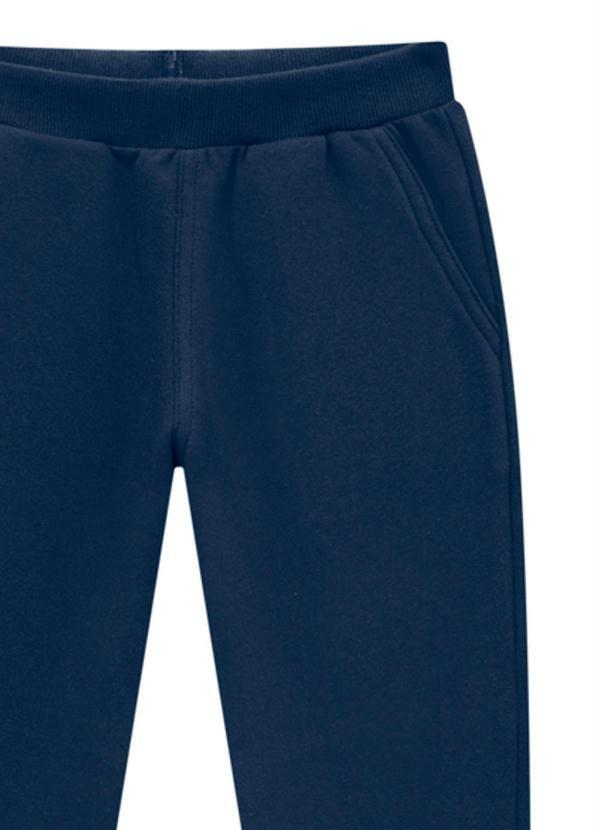 Brandili - Calça Jogger Infantil Menino com Cor Lisa Azul 2