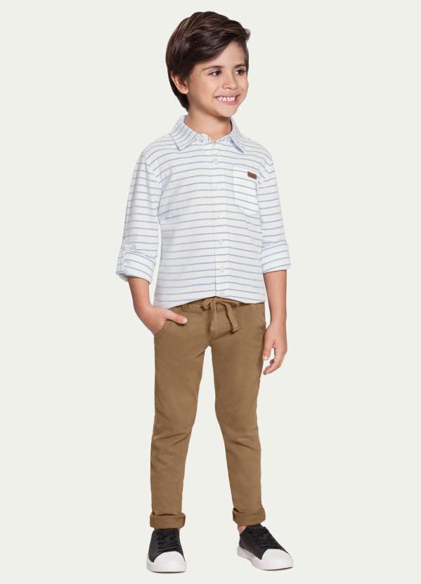 Alakazoo - Calça Sarja com Elastano Marrom 3