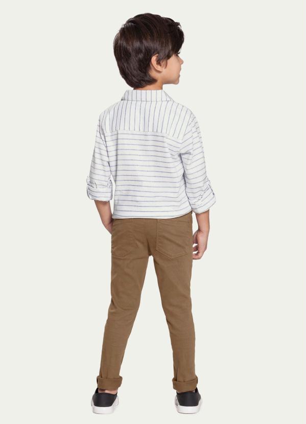 Alakazoo - Calça Sarja com Elastano Marrom 4