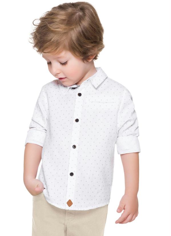 Milon - Camisa Infantil Masculina Branco