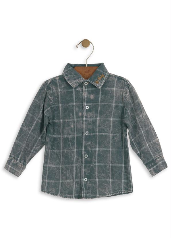 Up Baby - Camisa Xadrez Infantil Verde 2