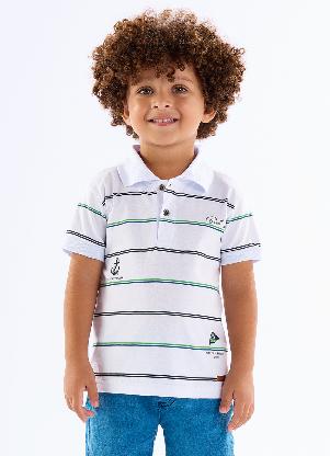 Pulla Bulla - Polo Meia Malha Branco - PULLA BULLA