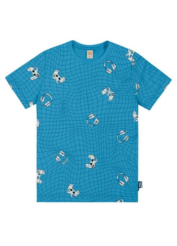 Trick Nick - Camiseta Infantil Masculina Game Azul