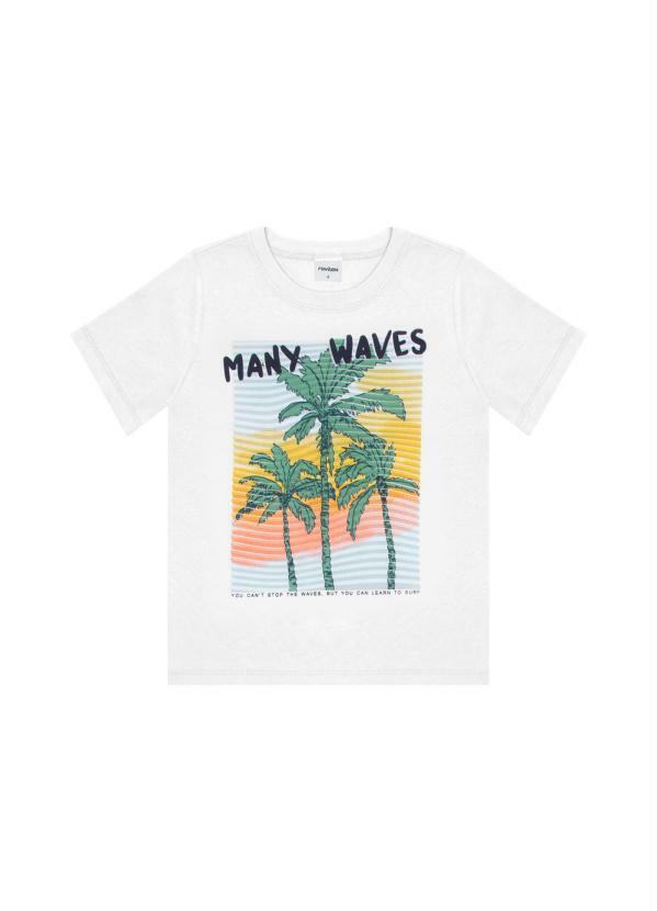Rovi Kids - Camiseta Infantil Waves Branco