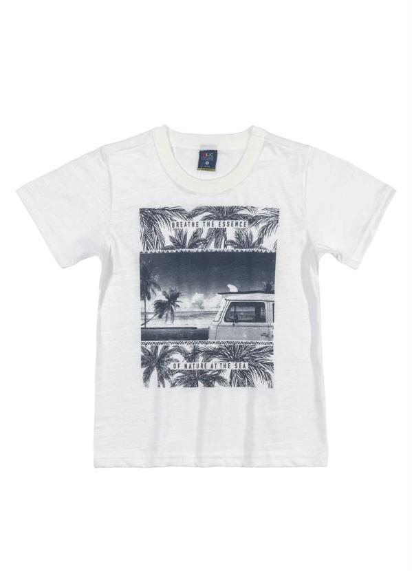Plic Ploc - Camiseta Manga Curta Infantil Branco