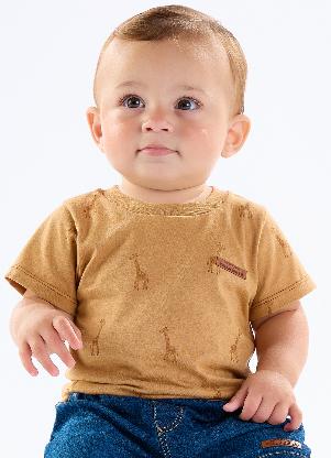 Pulla Bulla - Camiseta Meia Malha Marrom - PULLA BULLA