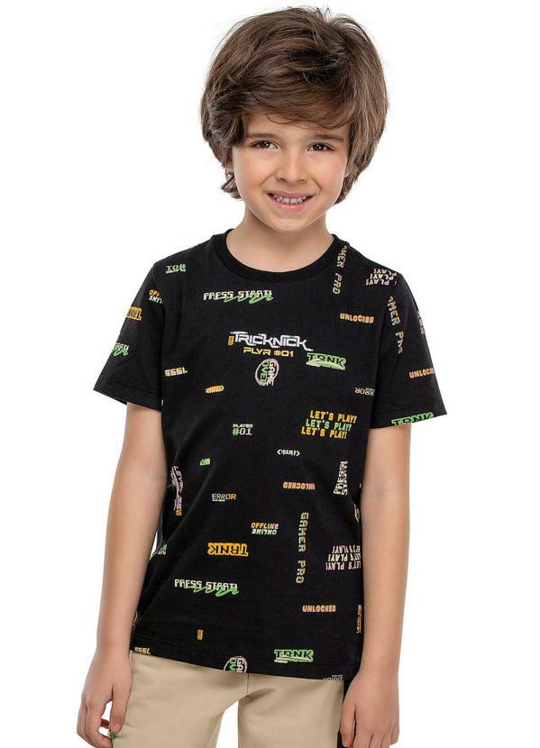 Trick Nick - Camiseta Menino Player Preto