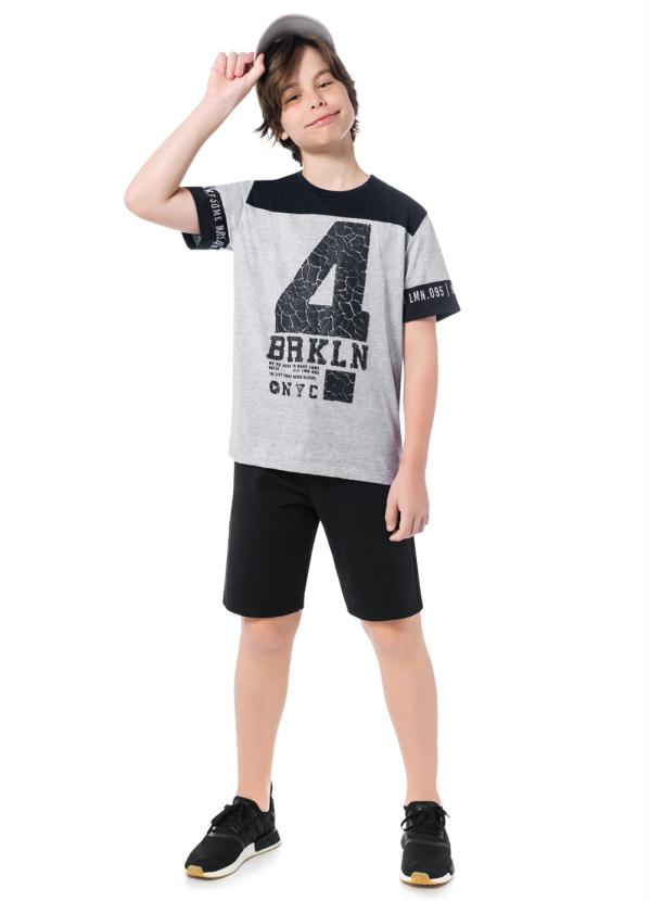 Lemon - Camiseta Teen Masculina Preto 2