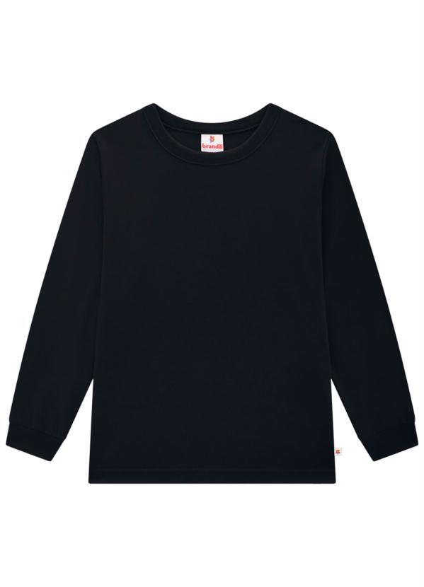 Brandili - Camiseta Infantil Menino Malha Preto
