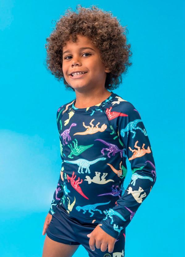 Brandili - Camiseta Manga Longa Azul