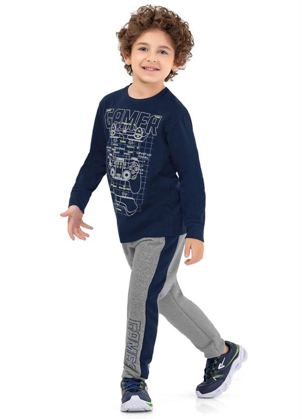 Fakini Kids - Camiseta Manga Longa Azul 3