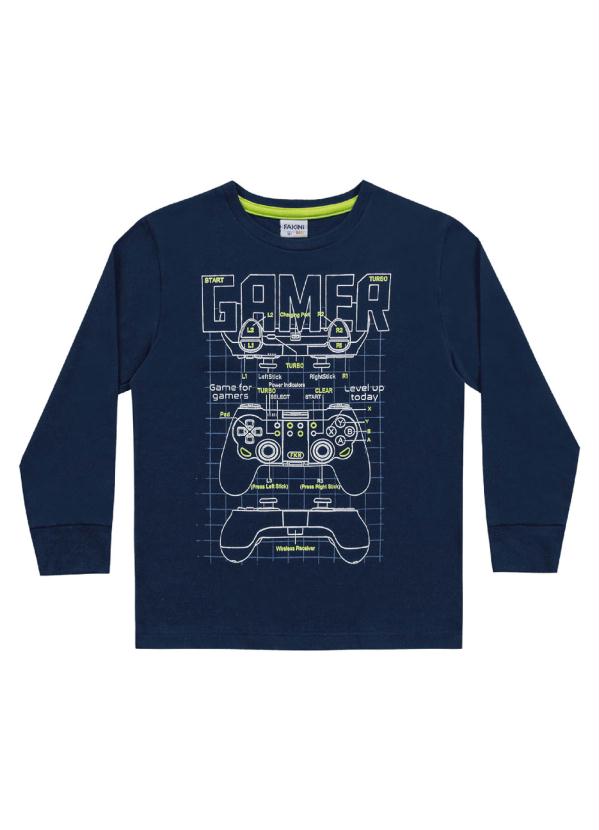 Fakini Kids - Camiseta Manga Longa Azul 5