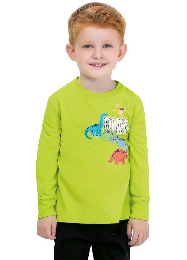 Fakini Kids - Camiseta Manga Longa Verde
