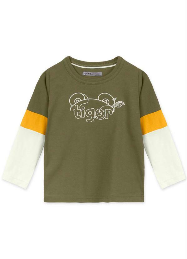 Tigor T Tigre - Camiseta Proteção Uv Bebê Verde