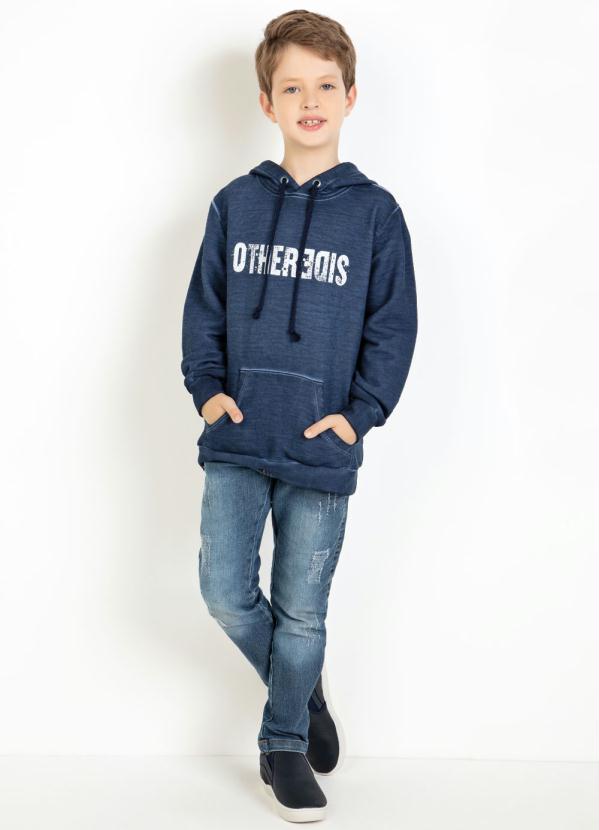 Outlet - Casaco Actual Infantil com Capuz Marinho 3