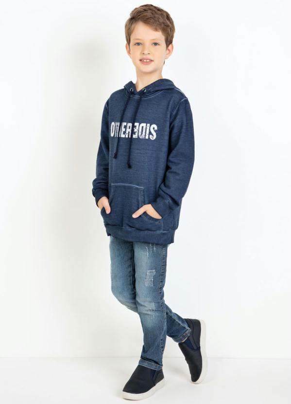 Outlet - Casaco Actual Infantil com Capuz Marinho 4