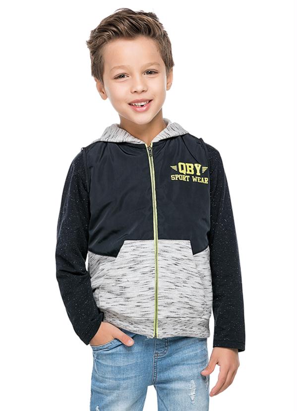 Quimby - Colete de Moletom Infantil Cinza 2