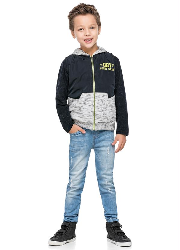 Quimby - Colete de Moletom Infantil Cinza 3