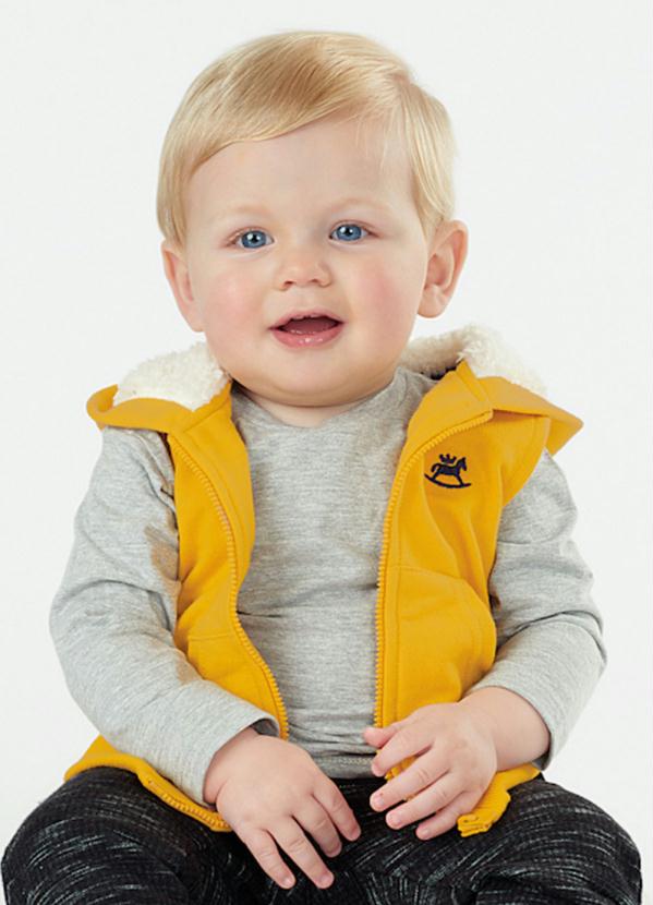 Up Baby - Colete em Moletom e Pelo Amarelo 2