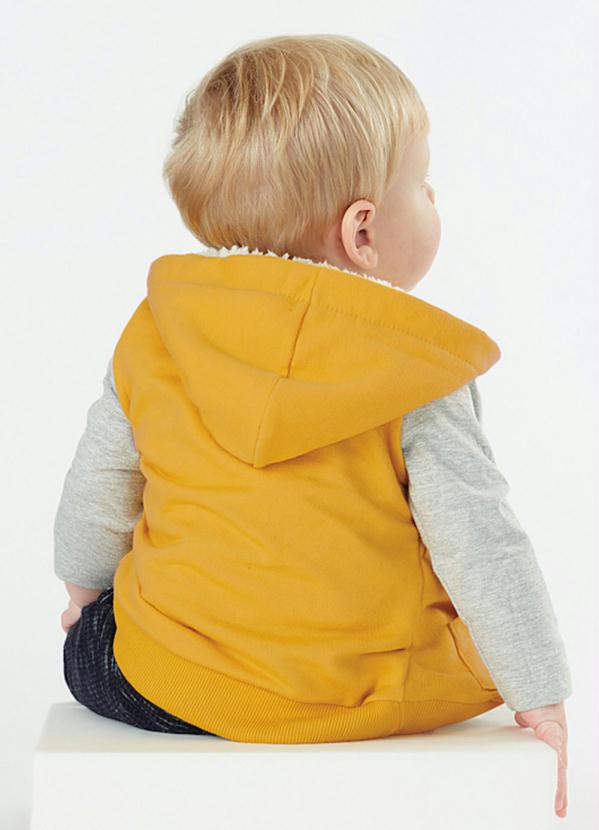 Up Baby - Colete em Moletom e Pelo Amarelo 3