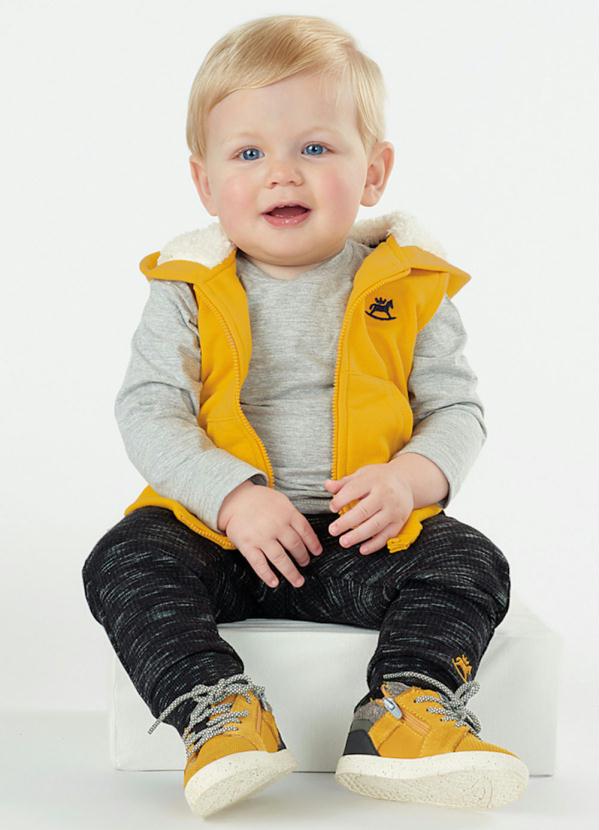 Up Baby - Colete em Moletom e Pelo Amarelo 4
