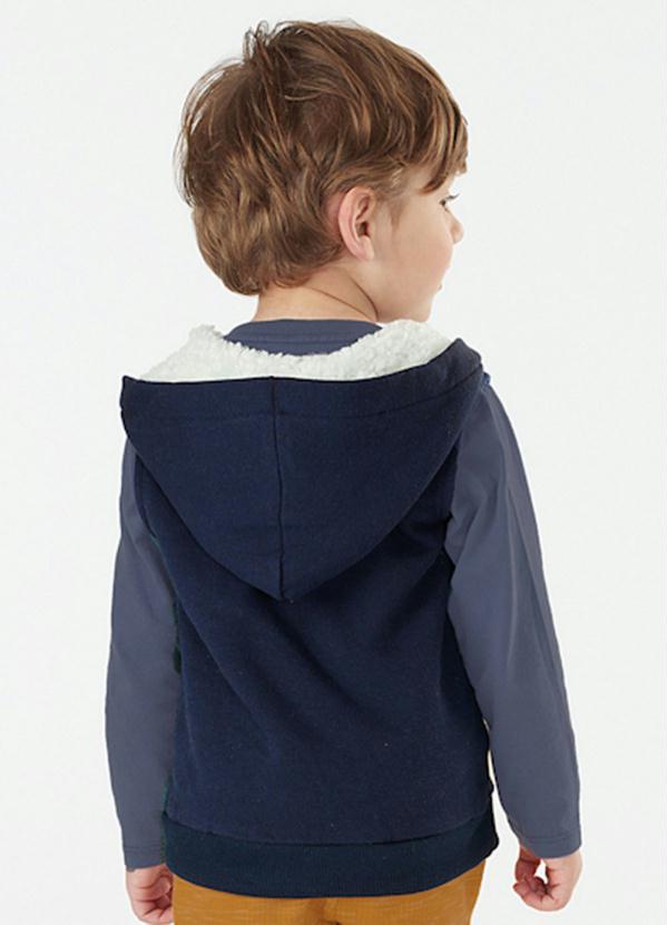 Up Baby - Colete em Moletom e Pelo Azul 3