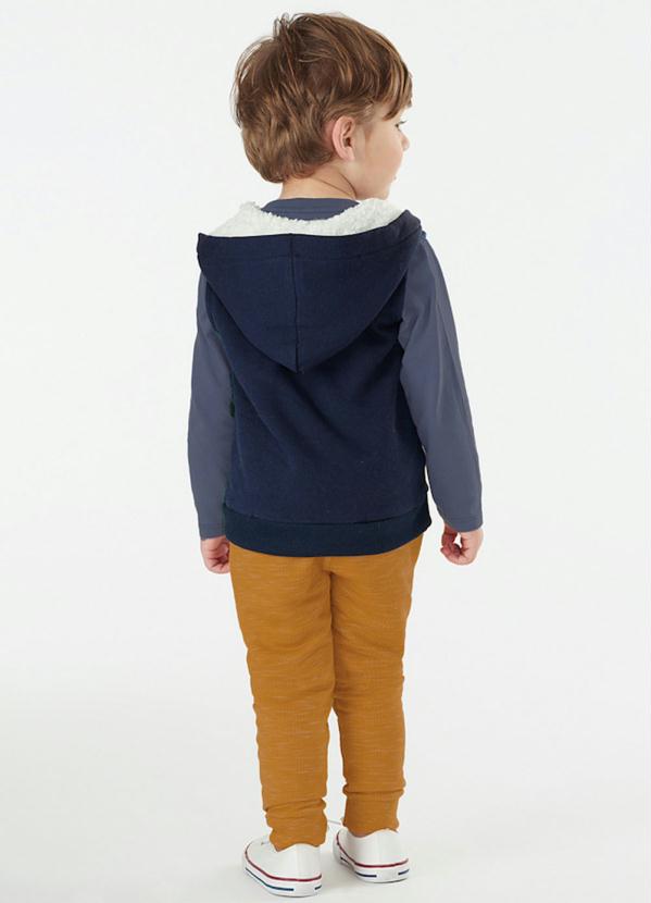 Up Baby - Colete em Moletom e Pelo Azul 5