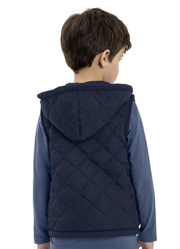 Quimby - Colete Infantil em Matelassê Azul 3