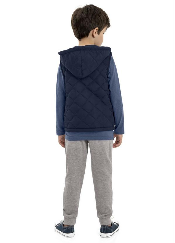 Quimby - Colete Infantil em Matelassê Azul 5