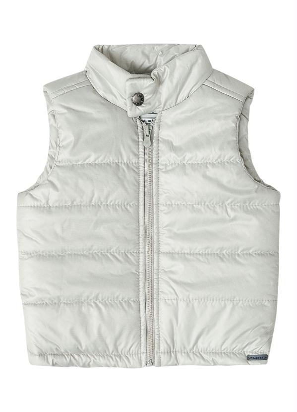 Up Baby - Colete Infantil em Tecido Cinza Up Baby