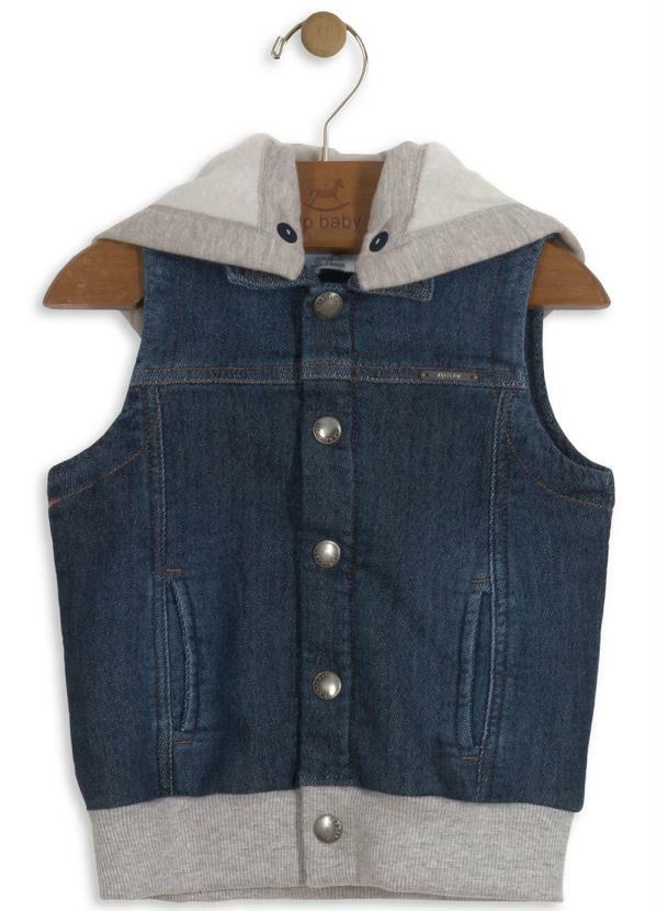 Up Baby - Colete Jeans Infantil Azul