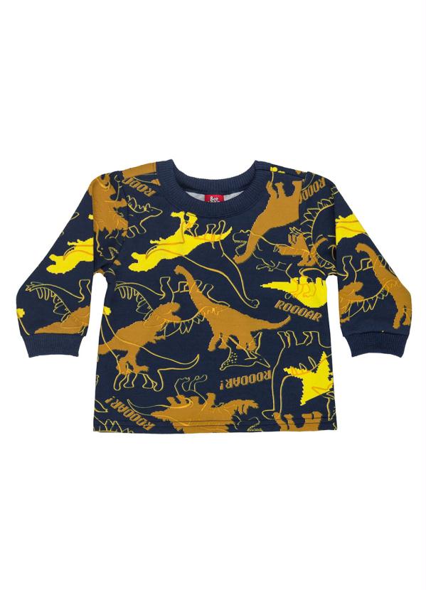 Bee Loop - Conjunto Bebê Blusão e Calça de Moletom Azul 2