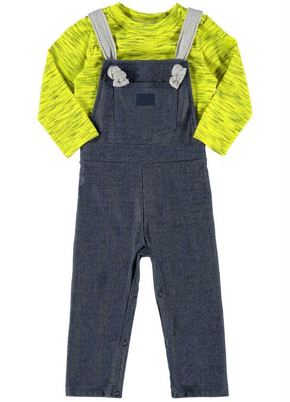 Quimby - Conjunto Bebê Jardineira e Camiseta Verde 4