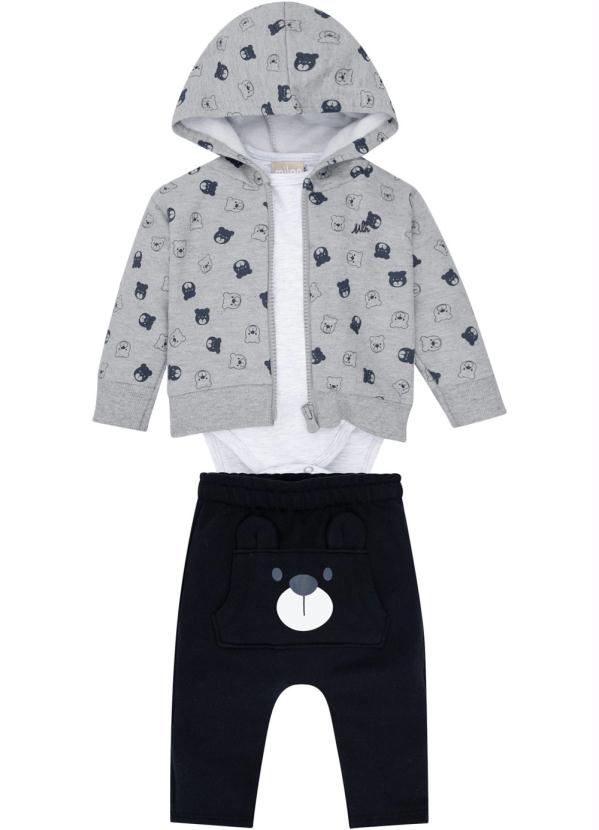 Milon - Conjunto Bebê Masculino Mescla