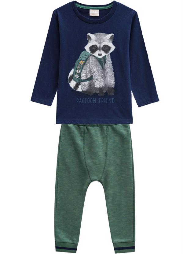 Milon - Conjunto Camiseta e Calça Azul Marinho