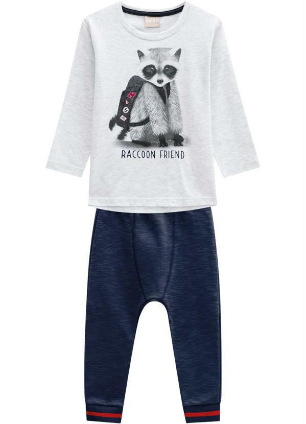 Milon - Conjunto Camiseta e Calça Mescla
