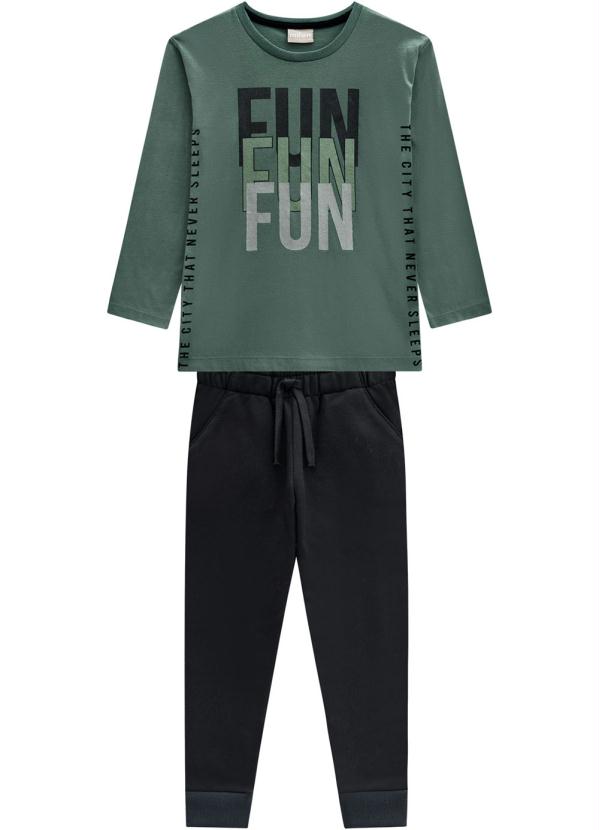 Milon - Conjunto Camiseta e Calça Verde