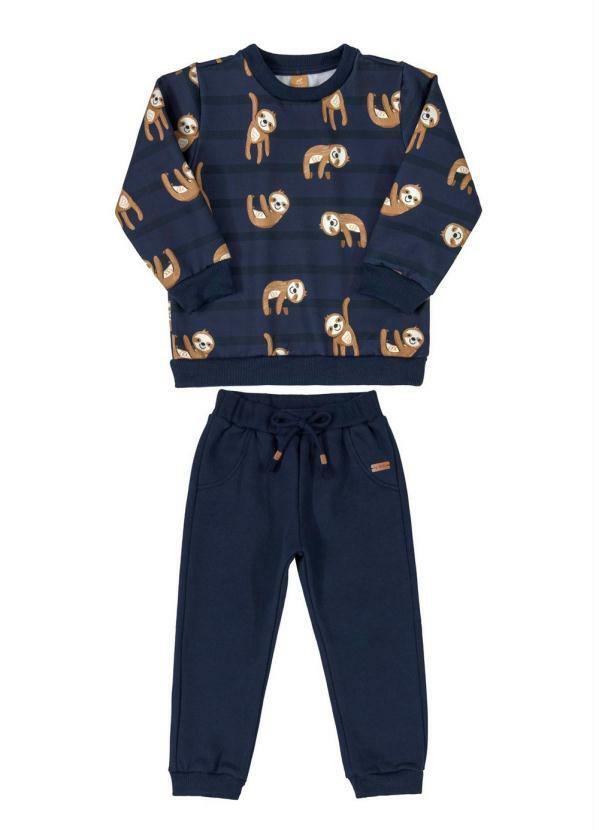 Up Baby - Conjunto Casaco e Calça Azul