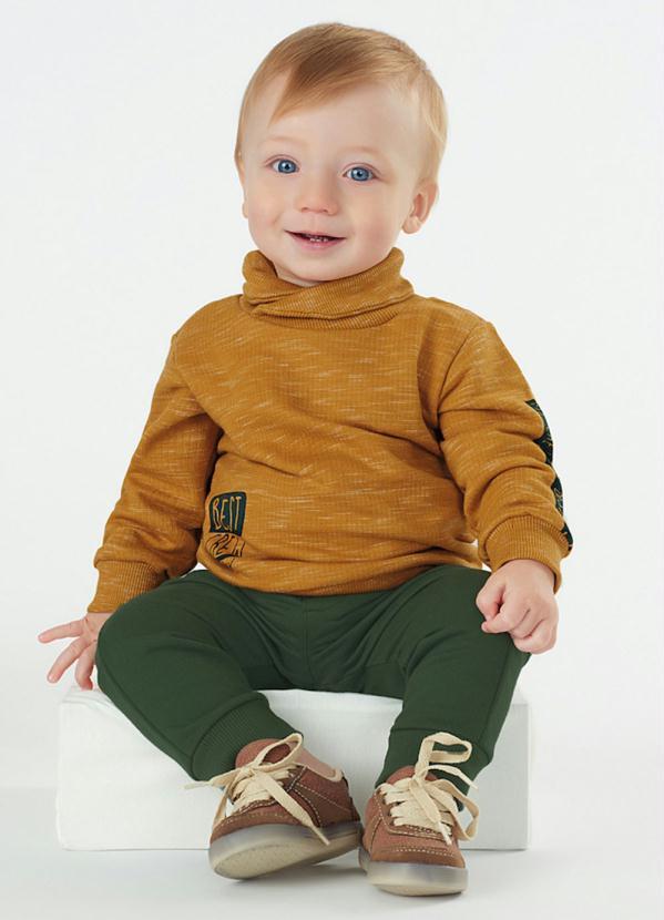 Up Baby - Conjunto Casaco e Calça Moletom Amarelo 2