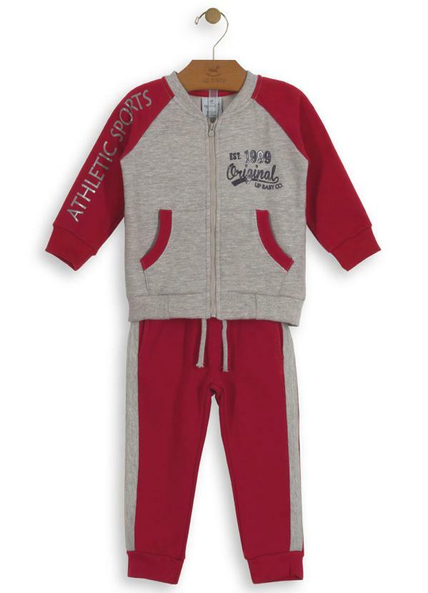 Up Baby - Conjunto de Moletom Bebê Cinza