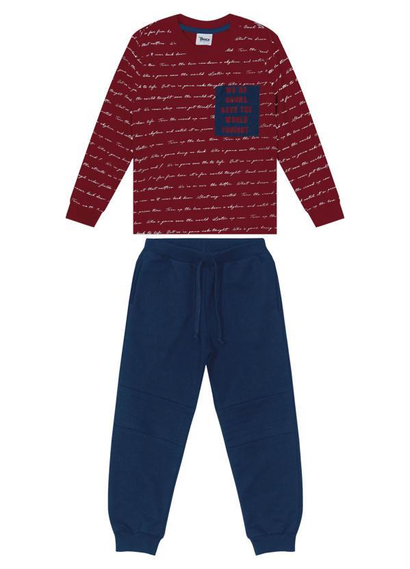 Trick Nick - Conjunto Infantil Camiseta com Calça Roxo