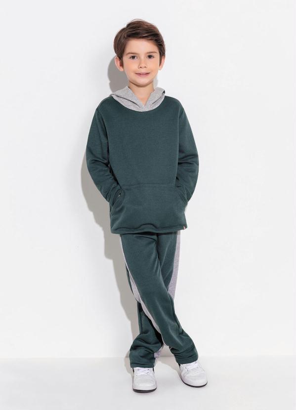 Kolormagic - Conjunto Infantil Casaco Verde Calça Mescla