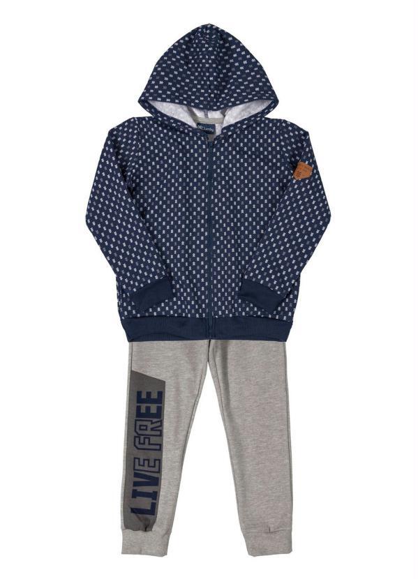 Quimby - Conjunto Infantil Jaqueta e Calça Azul