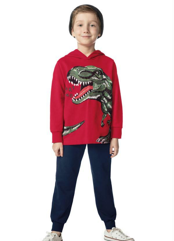 Rovi Kids - Conjunto Infantil Masculino Relevo Vermelho