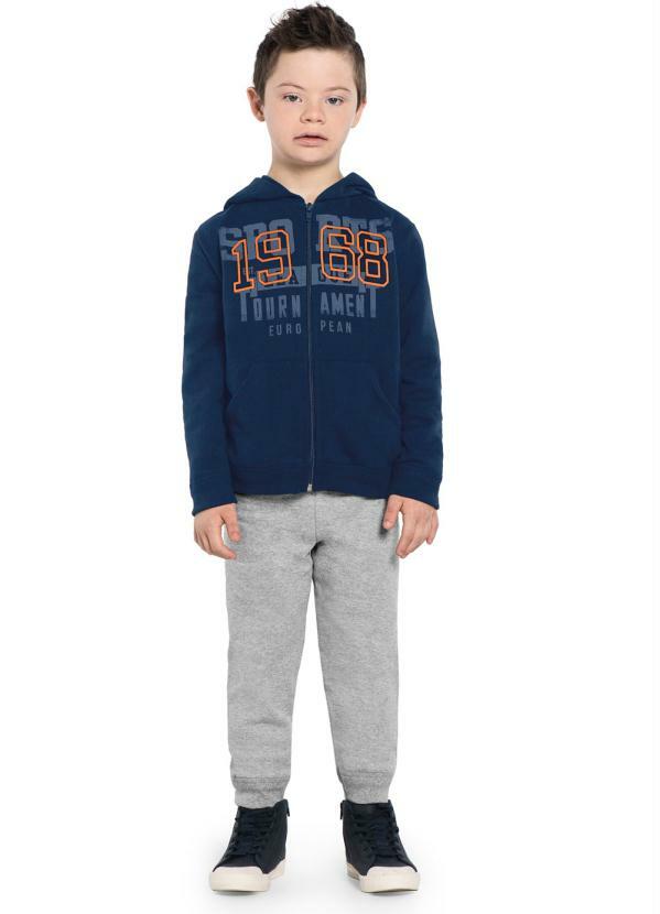 Rovitex Kids - Conjunto Infantil Moletom Azul