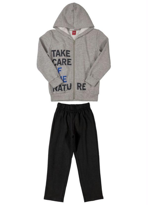Bee Loop - Conjunto Infantil Moletom Cinza